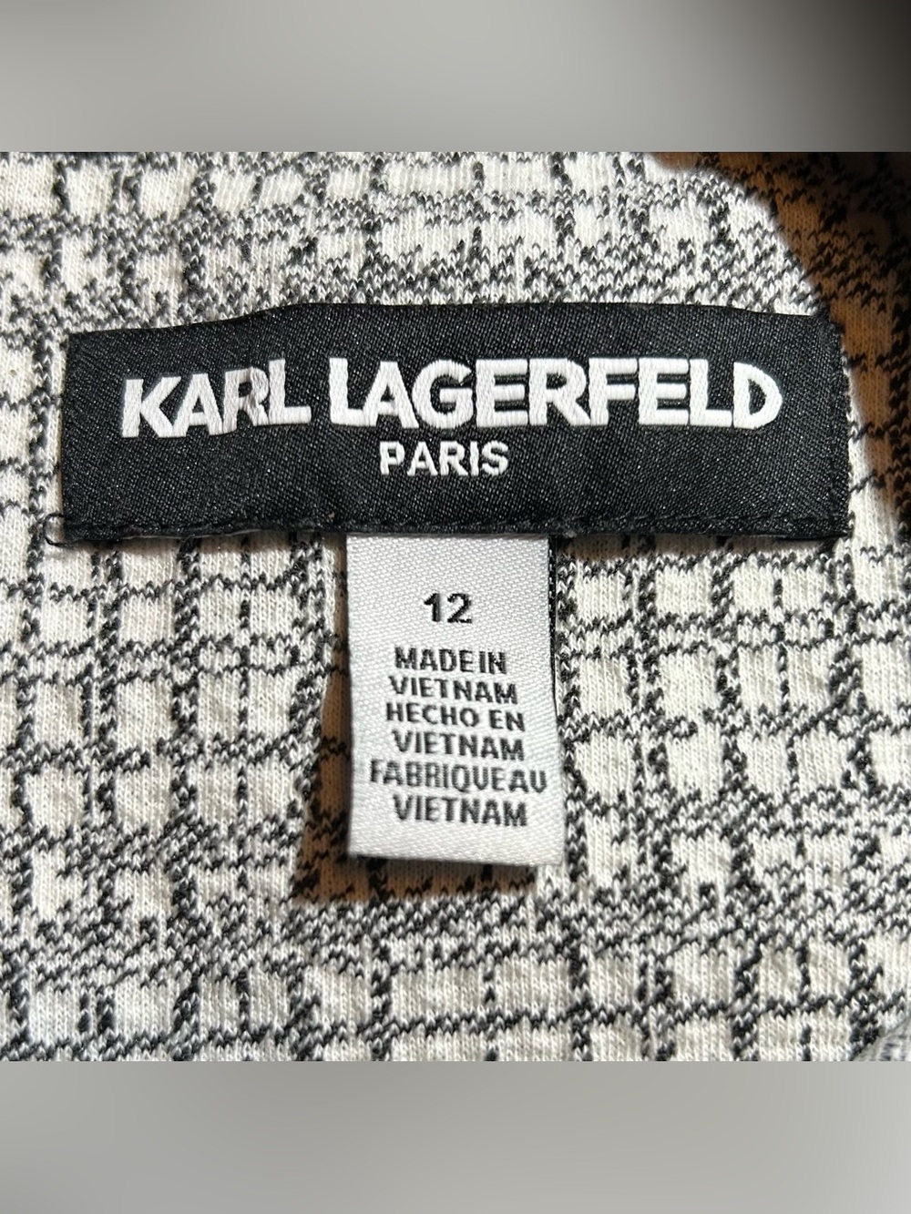 Karl Lagerfeld Paris Tweed Sheath Dress Size 12 - Picture 4 of 5